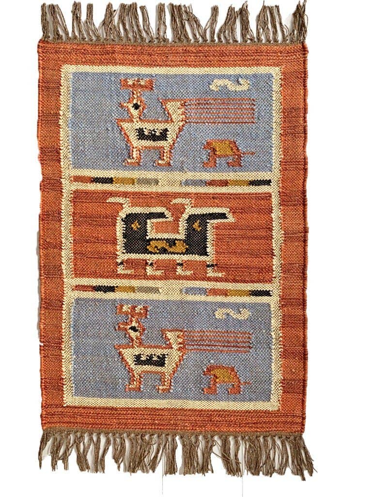Designs Emporium - Wholesale Area Rug - Kilim Rug Birds Wool Jute Indian Handmade 2x3' 2x6' 2x9' 5x8'12