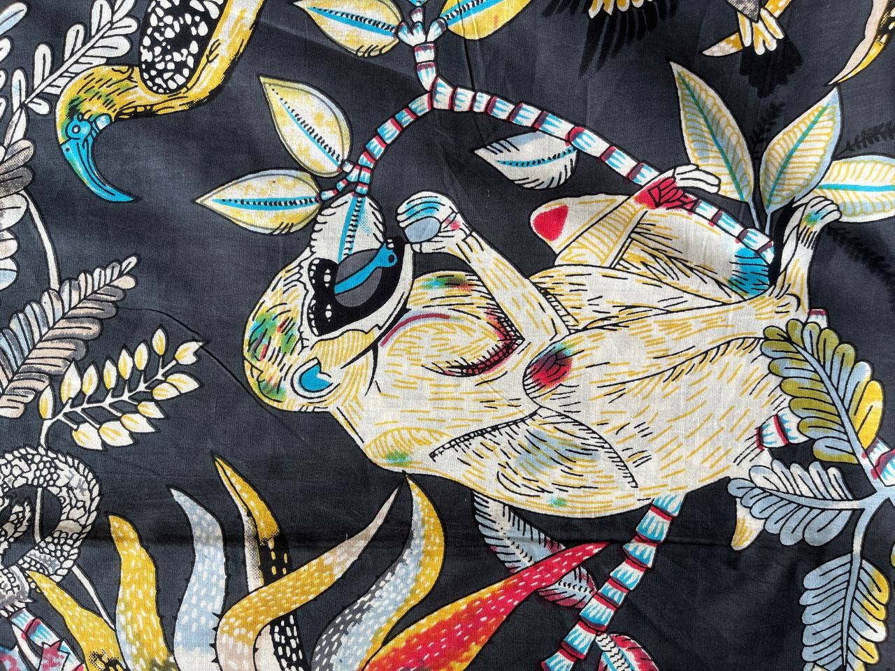 GYPSY STUDIO - Wholesale Fabric Paint - Monkey Print Cotton Dress Curtains Pillow Bag Cushion Fabric1