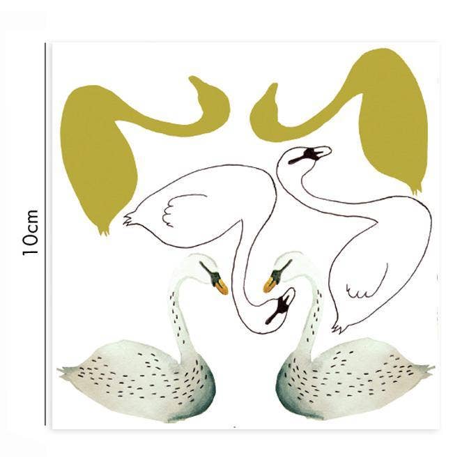 nuukk GmbH - Wholesale Sticker - swans porcelain stickers1