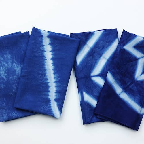 Curious Corners - Wholesale DIY Craft Kit - Yamato Indigo Shibori Kit (Bandana + Tenugui)