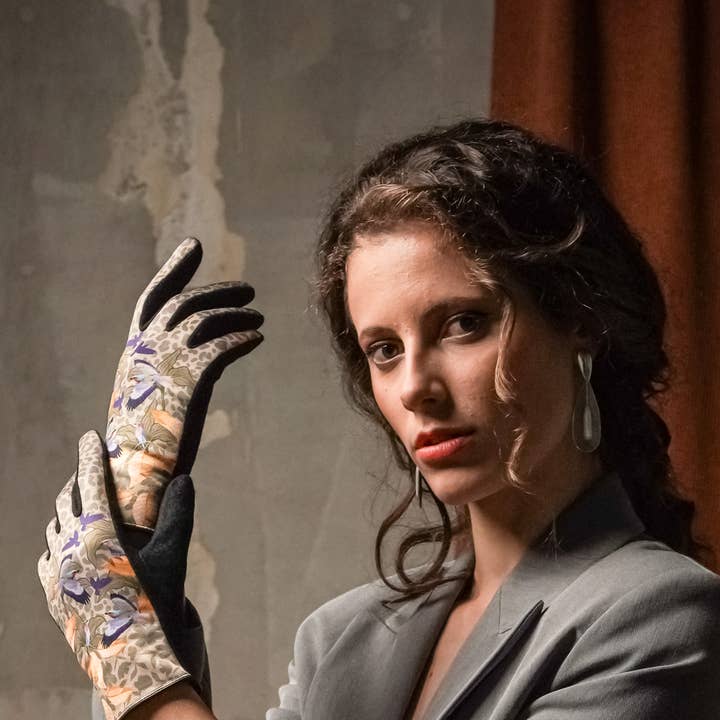 Gants femme en jersey LAURIER AMBRE pour la vente par FST le french studio