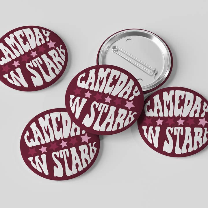 Cute As A Button - Wholesale Lapel Pin/Button - Mississippi State Gameday in Stark Button2