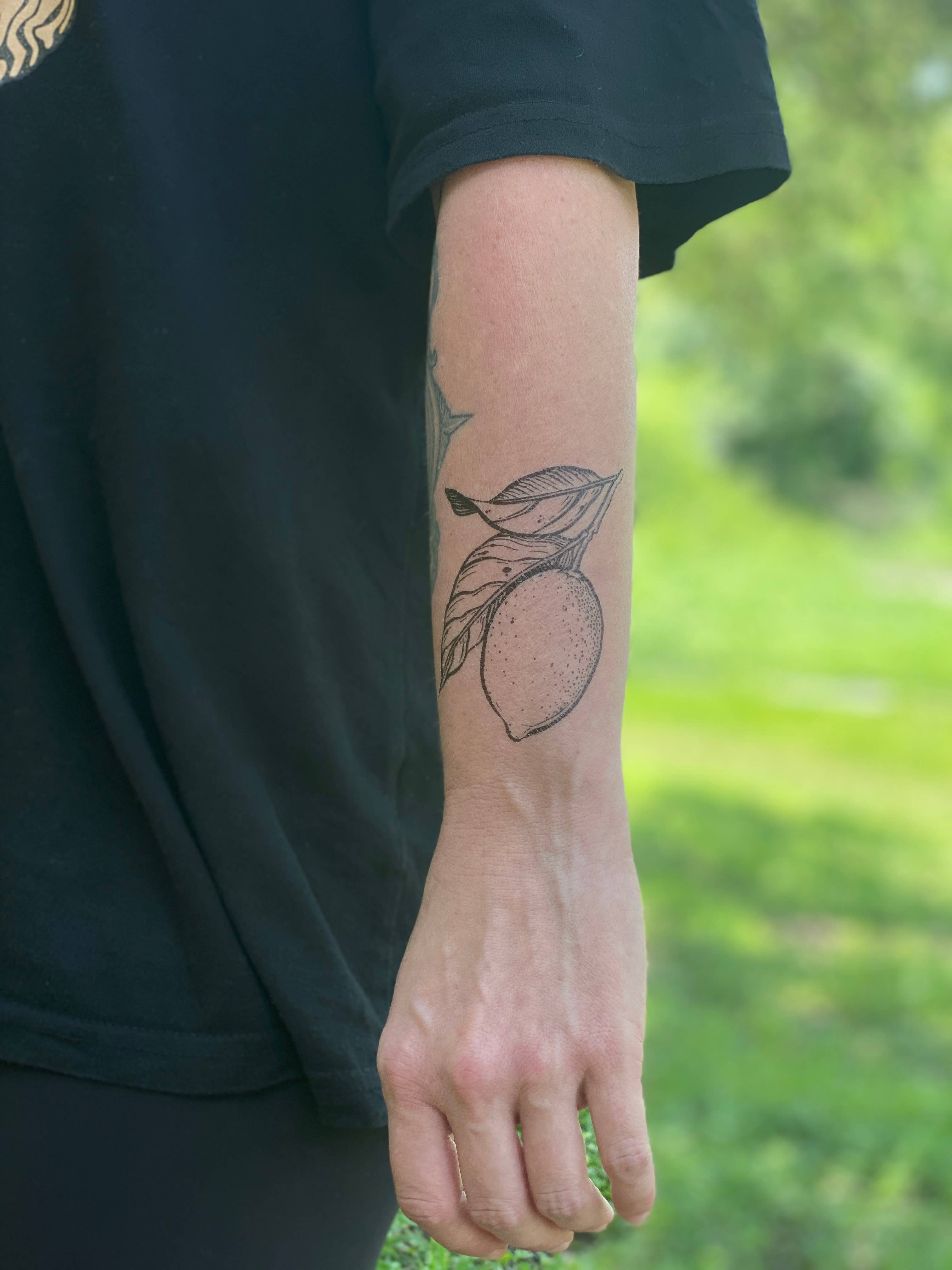 NatureTats - Wholesale Temporary Tattoo - Lemon Temporary Tattoo2