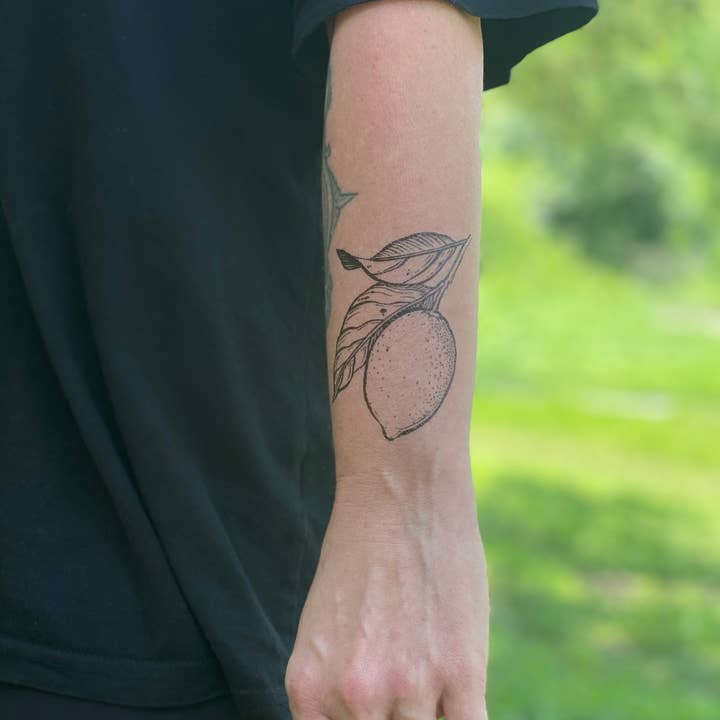 NatureTats - Wholesale Temporary Tattoo - Lemon Temporary Tattoo2