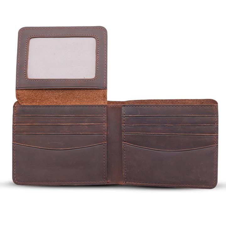American Leather Goods - Wholesale Wallet - Men's - Genuine Leather Wallet for Men with Flap out ID Window13