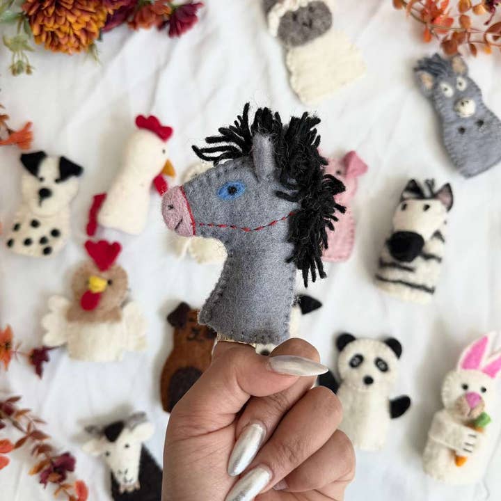 Karma Nepal Crafts - Wholesale Finger Puppet - Kids & Baby - Handmade  Wool Felted Farm Animal Finger Puppet9
