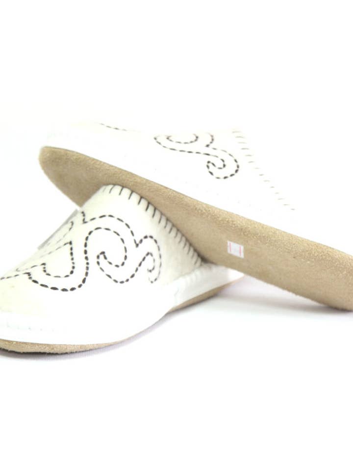 Vita Filt Tofflor för wholesale av Mongulai