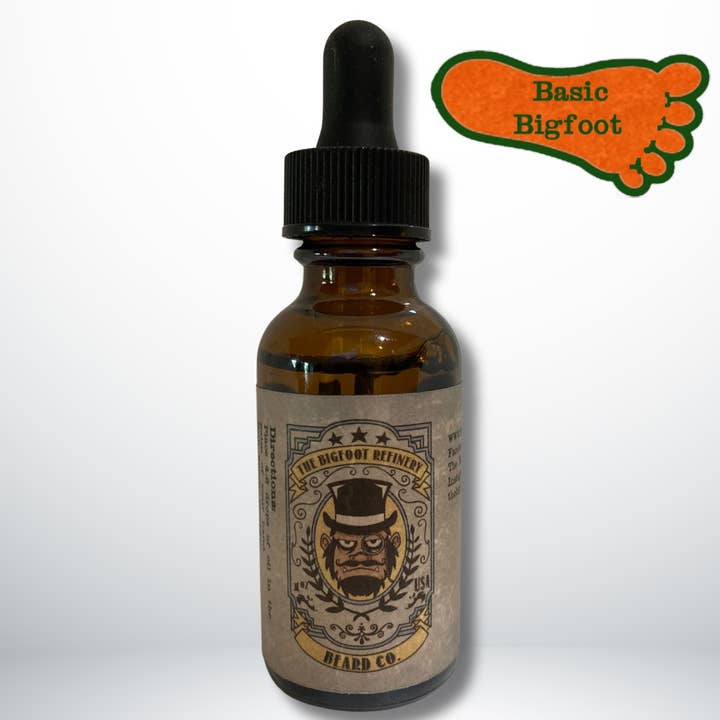 Basic Bigfoot Beard Oil - 1oz bottle for wholesale by The Bigfoot Refinery Beard Co.