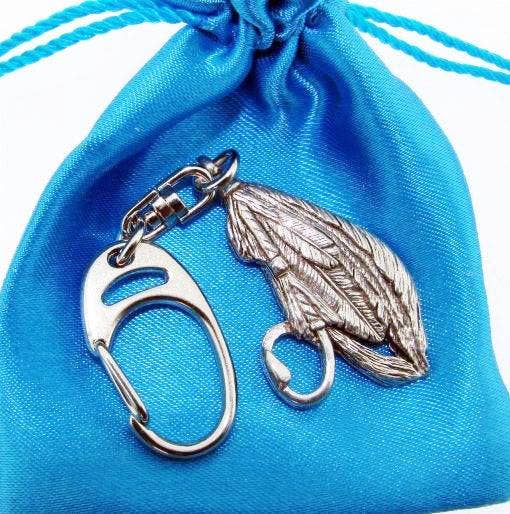 Pageant Pewter – wholesale Keychain – Unisex – Fishing Salmon Fly 3D Pewter Keyring0