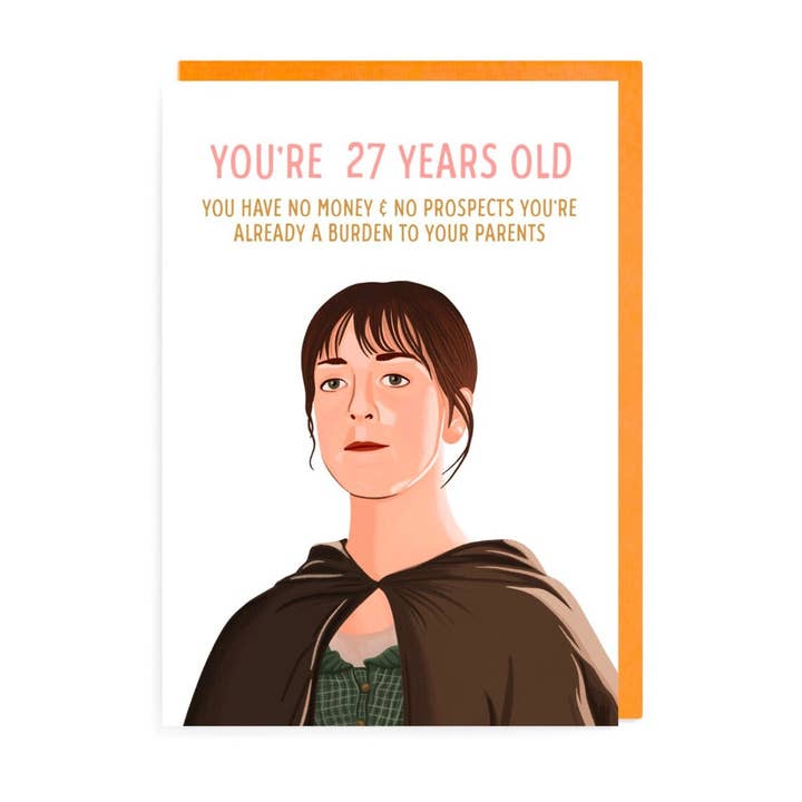 URGHH Card Co. – wholesale Birthday card – Charlotte 27th Birthday Card | Pride and Prejudice