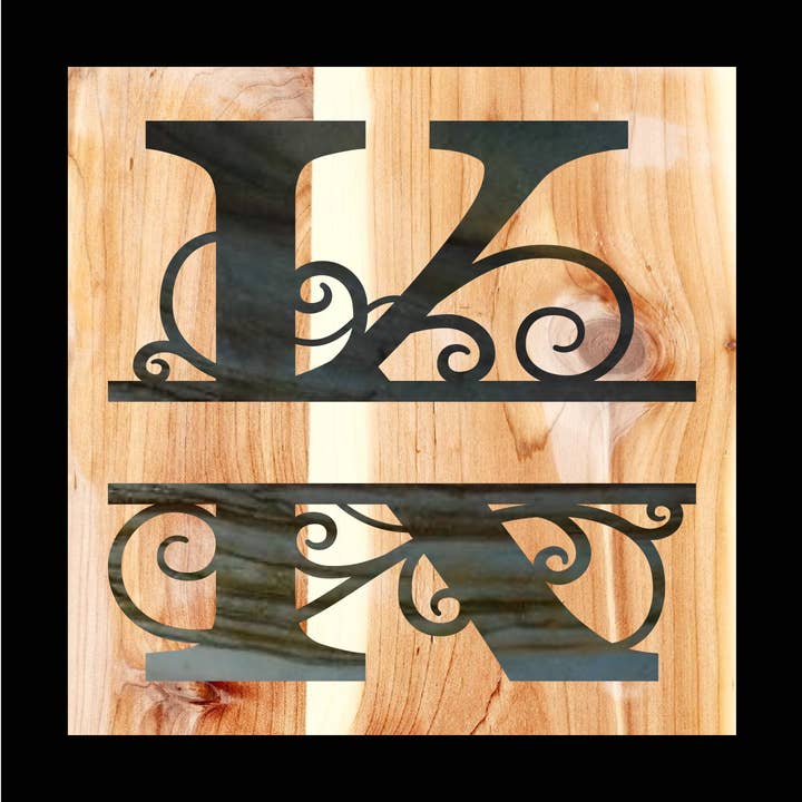 Monogram K Efternamn Tecken för wholesale av Designed With Sparks