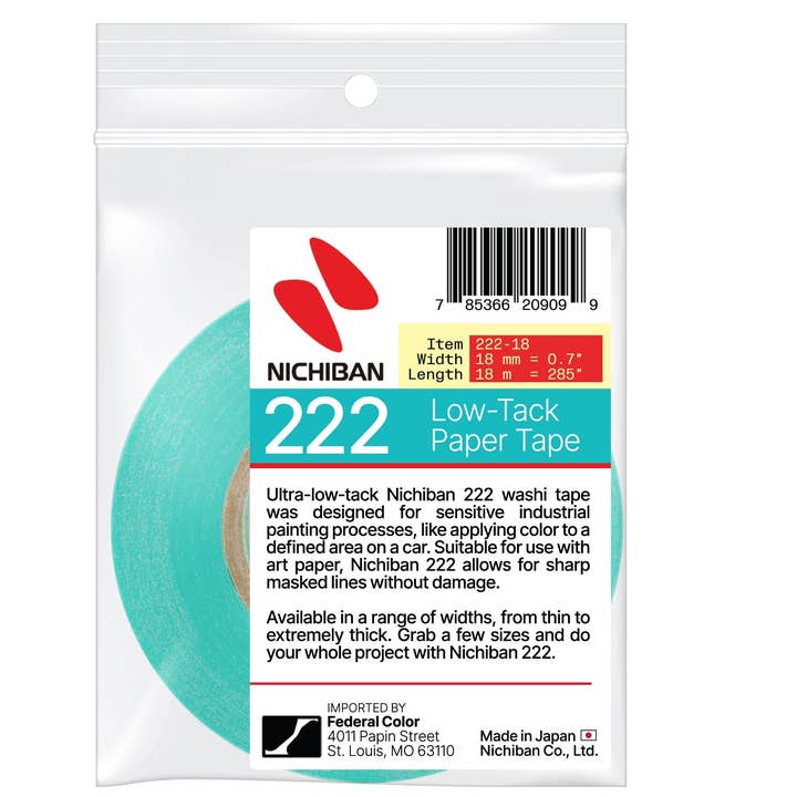 Nichiban #222 Ultra-Low-Tack Tape for wholesale by Federal Color