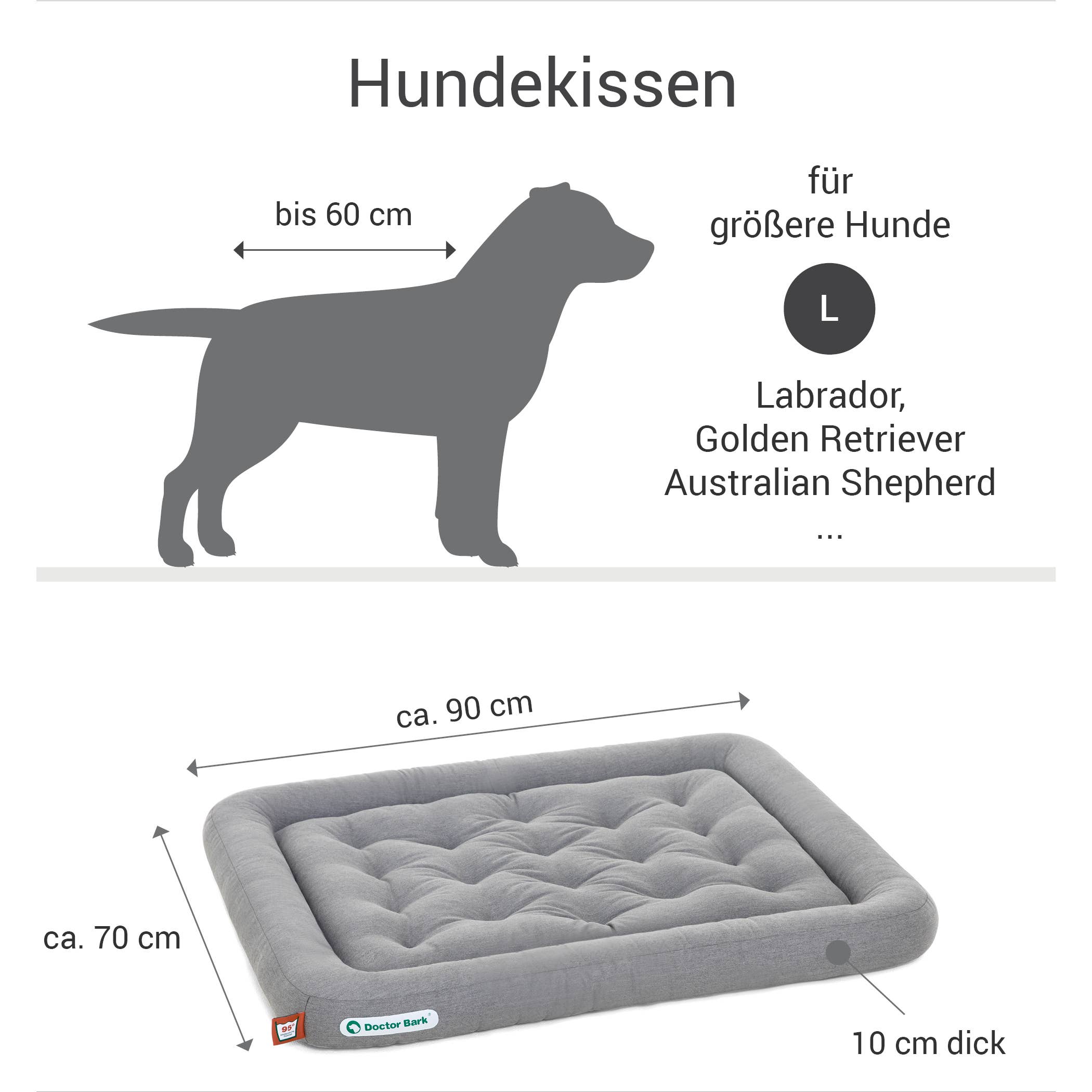 Doctor Bark - Wholesale Pet Bed - Dog - Doctor Bark dog cushion grey melange7