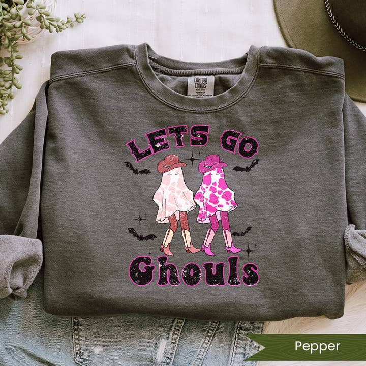 Lets Go Ghouls Cowgirl Ghost for wholesale by Wildflower Apparel Co.