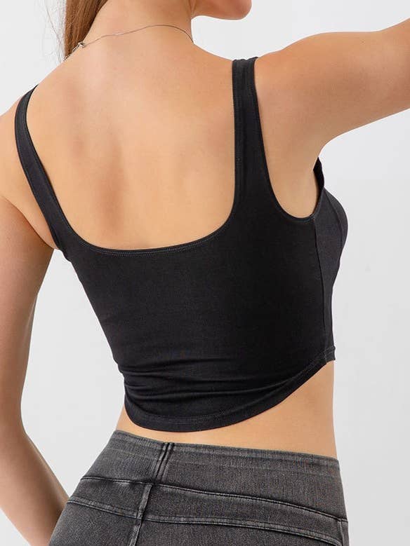 Rosa Clothing - Wholesale Tank Top - Women's - elasticated denim crop tank top brami top6