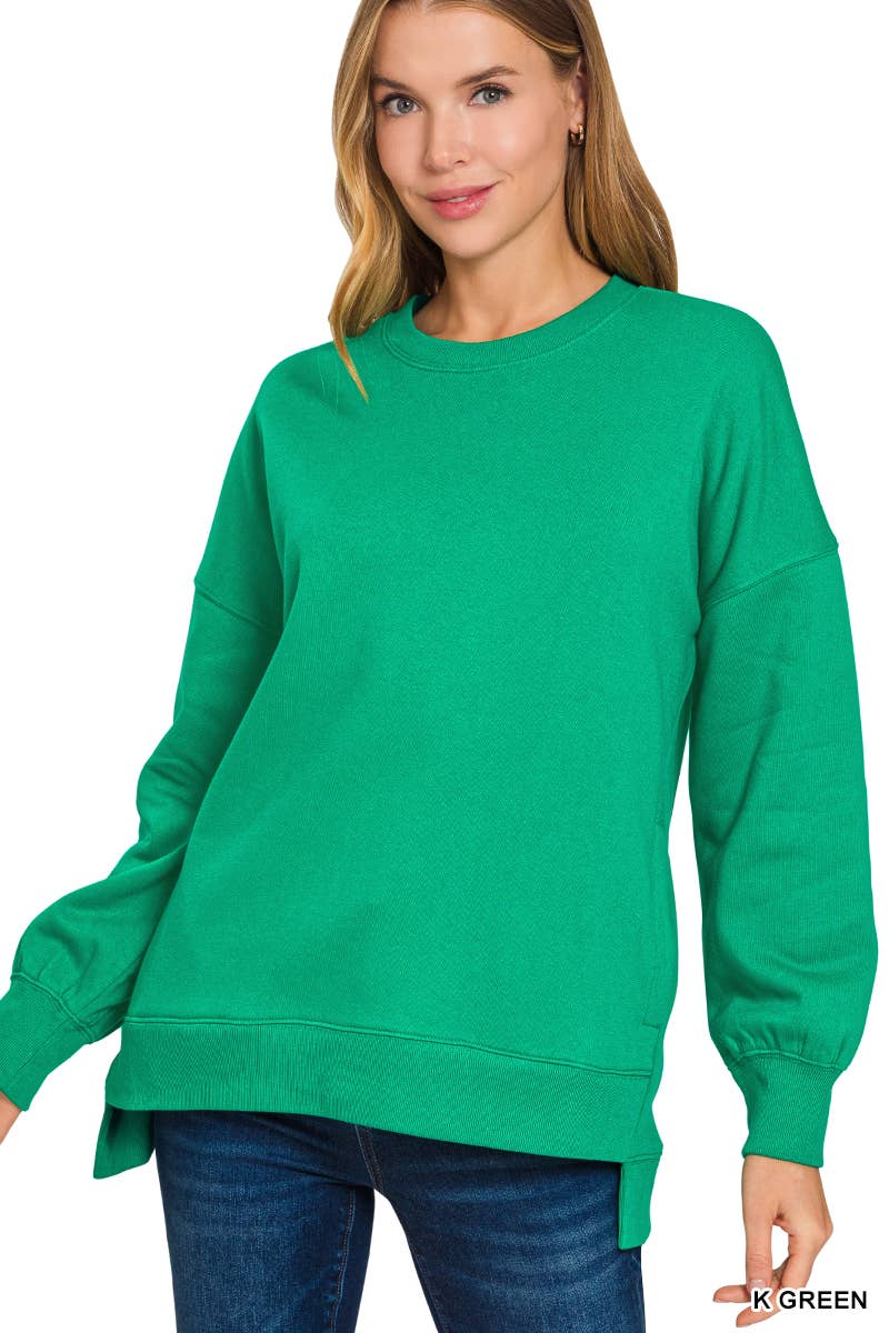 42POPS - Wholesale Sweatshirt - Women's - ',,, Fleece Hi Low Hem Pullover With Pockets47