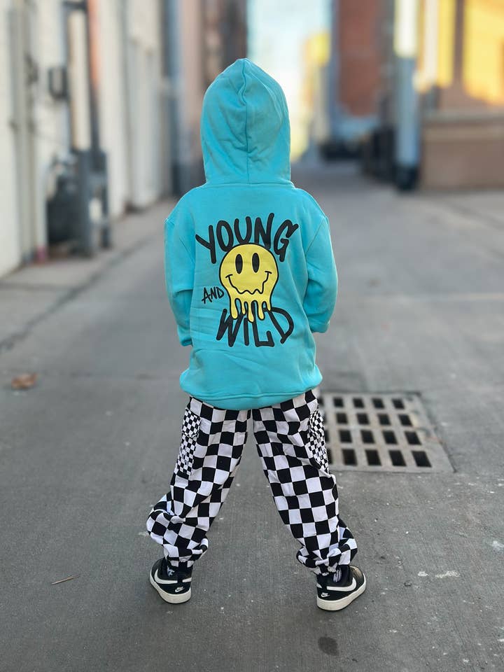 YOUNG & WILD • GRAPHIC BAMBOO FLEECE HOODIE for wholesale by Smiley Daze