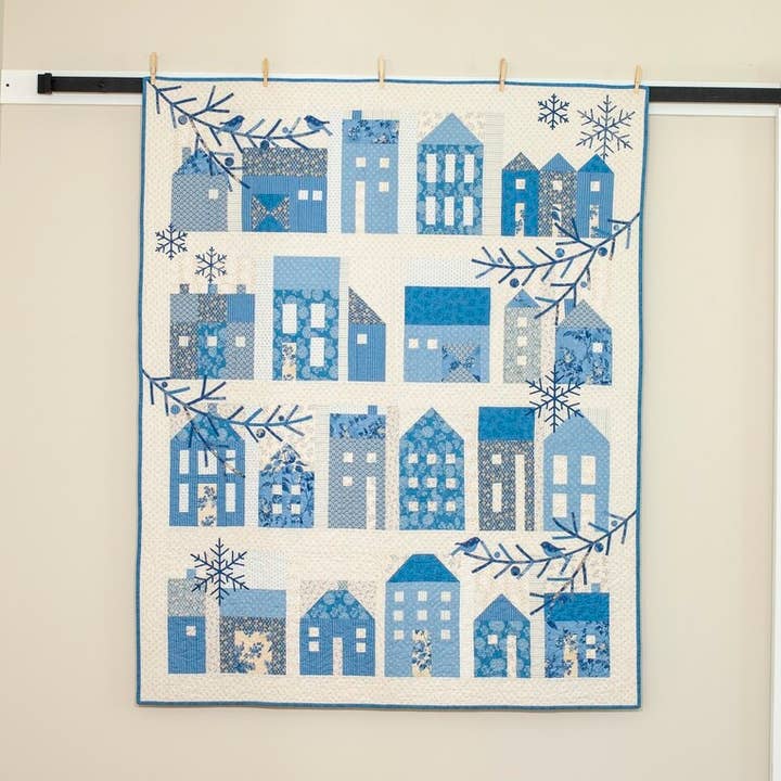 Winter Village Quilt Pattern for wholesale by Laundry Basket Quilts