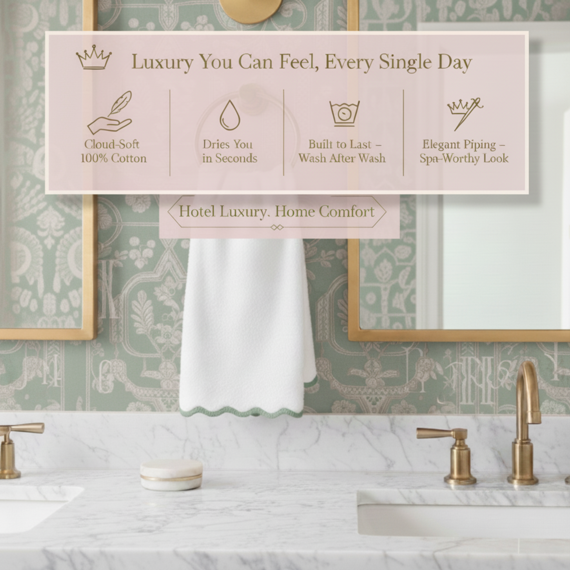 Lotus Linen – wholesale Badrumsmatta – Lyxig badrumsmatta i bomull med kammusselkanter20