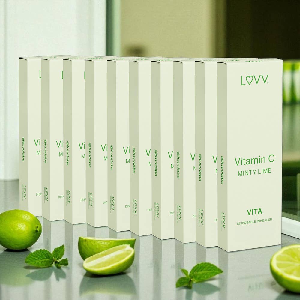 LUVV Labs - Wholesale Oral Supplement/Vitamin - 10 LUVV VITA Vitamin C Infused Minty Lime Flavored Inhealers5