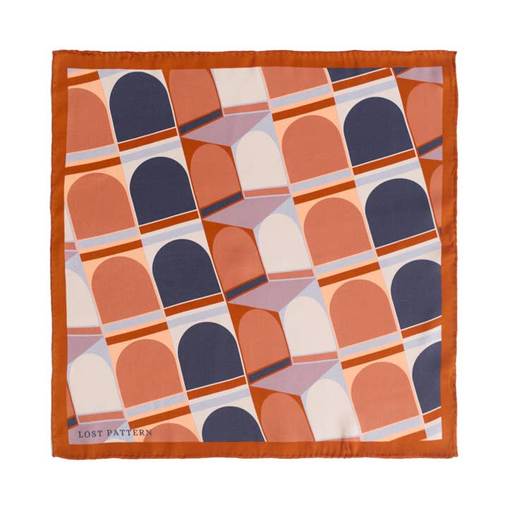 Étui de poche « Modular » en soie - Orange pour la vente par Lost Pattern NYC
