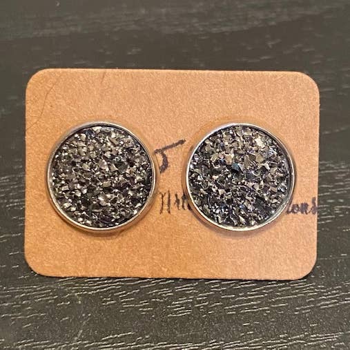 SMA Artistry Creations - Vendita all'ingrosso Orecchini a bottone - Orecchini a bottone cabochon scintillanti da 12 mm9