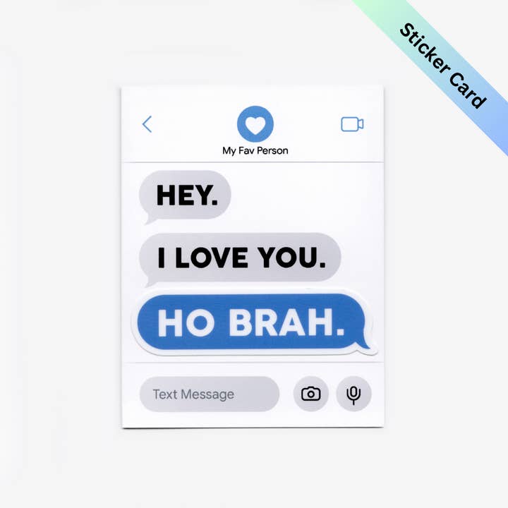 Bring Aloha – Großhandel Liebeskarte – Hey, ich liebe dich, Ho Brah, Aufkleberkarte
