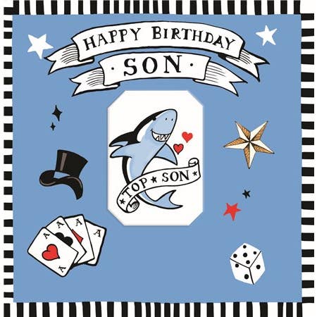 Tattoo Birthday Card - Top Son for wholesale by Sooshichacha