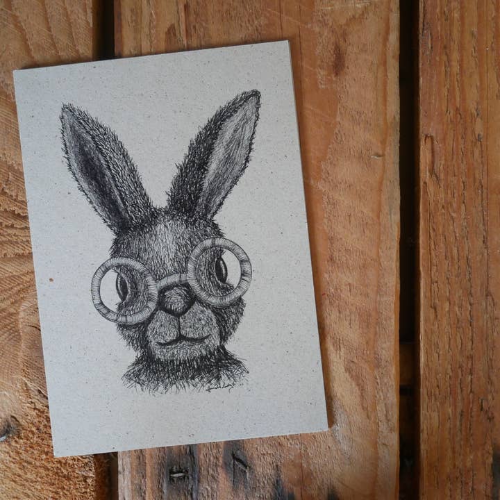 Postal de papel Hare Henri Grass para venta al por mayor de Hannibelle