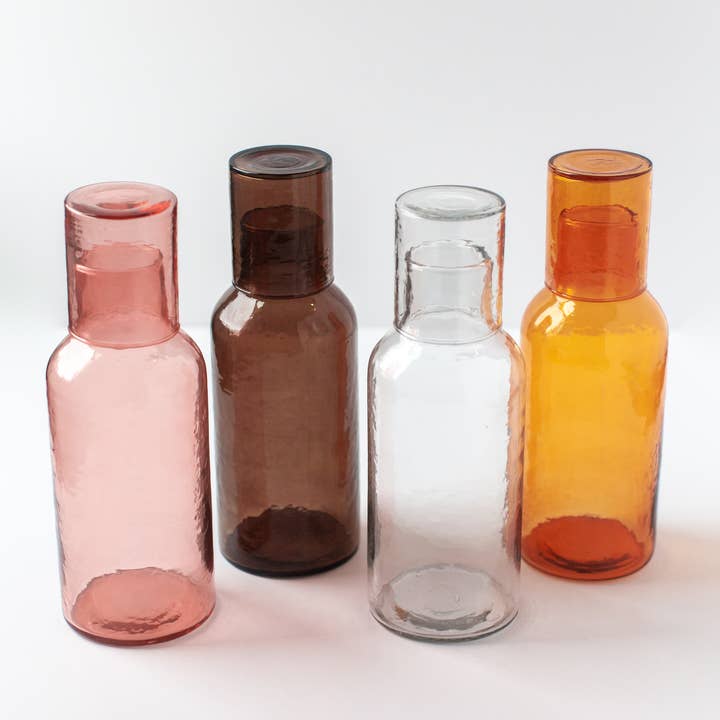 Creative Women - Wholesale Carafe - Handblown Hammered Glass Carafe