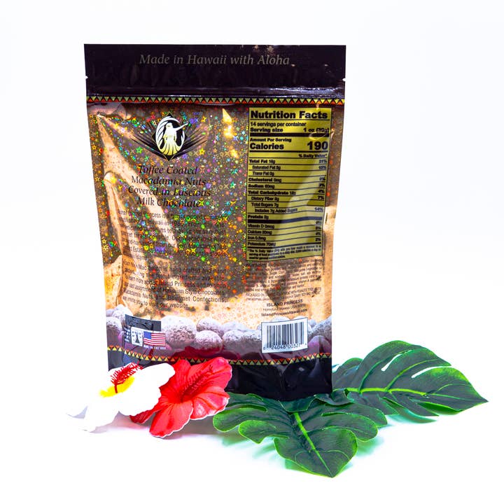 Hawaiian King Candies – wholesale Nötter – Mele Mac stå upp återförslutningsbar väska 7OZ