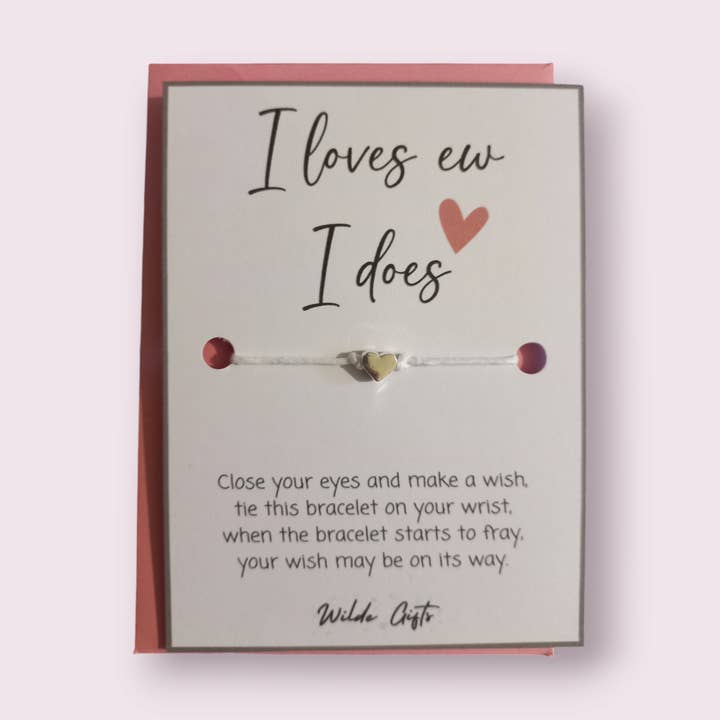 I loves ew I does Welsh wish bracelet for wholesale by Wilde Gifts UK