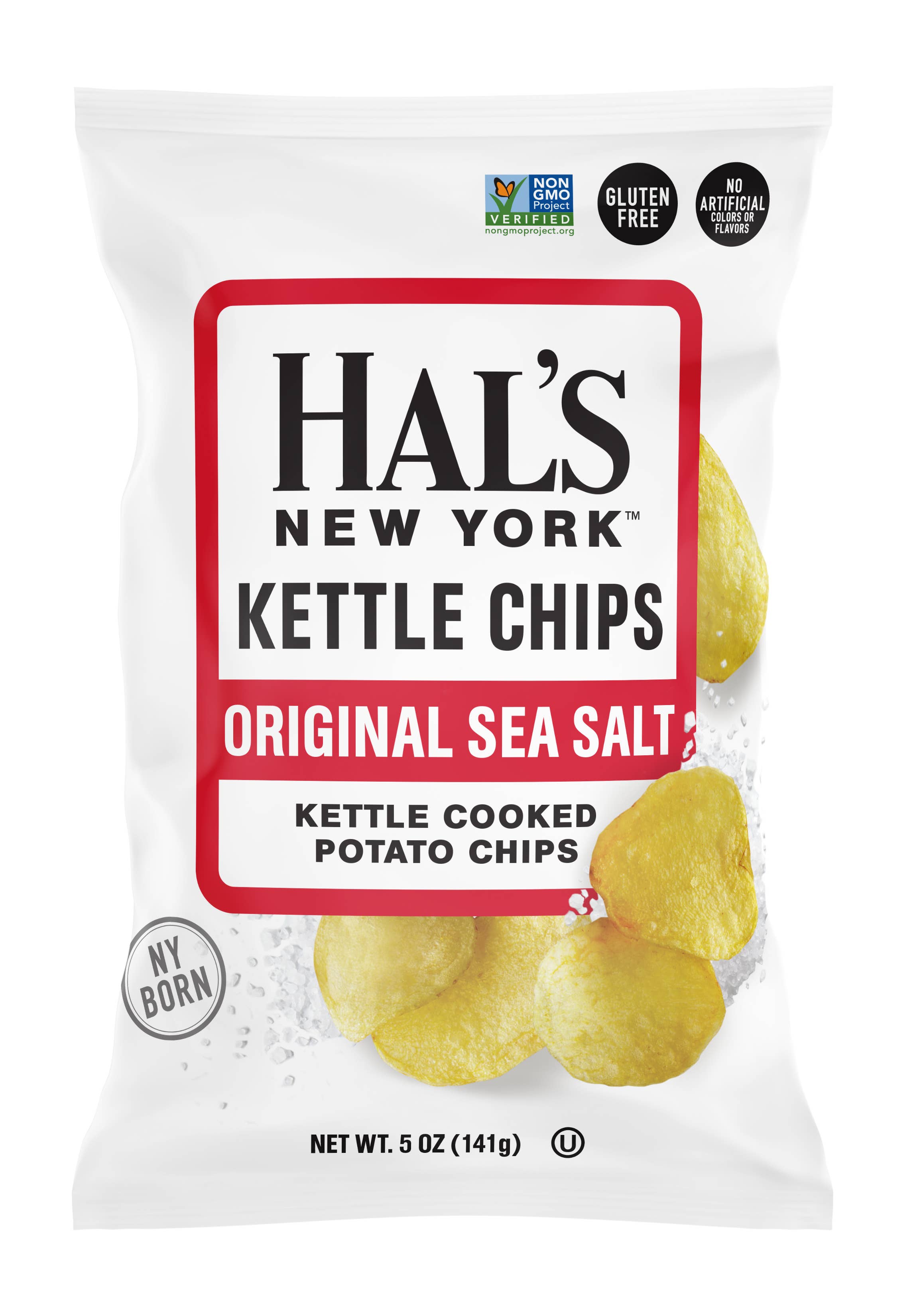 Oasis Snacks - Vendita all'ingrosso Patatine - Patatine Fritte Kettle Cooked di New York di Hal, 142g0