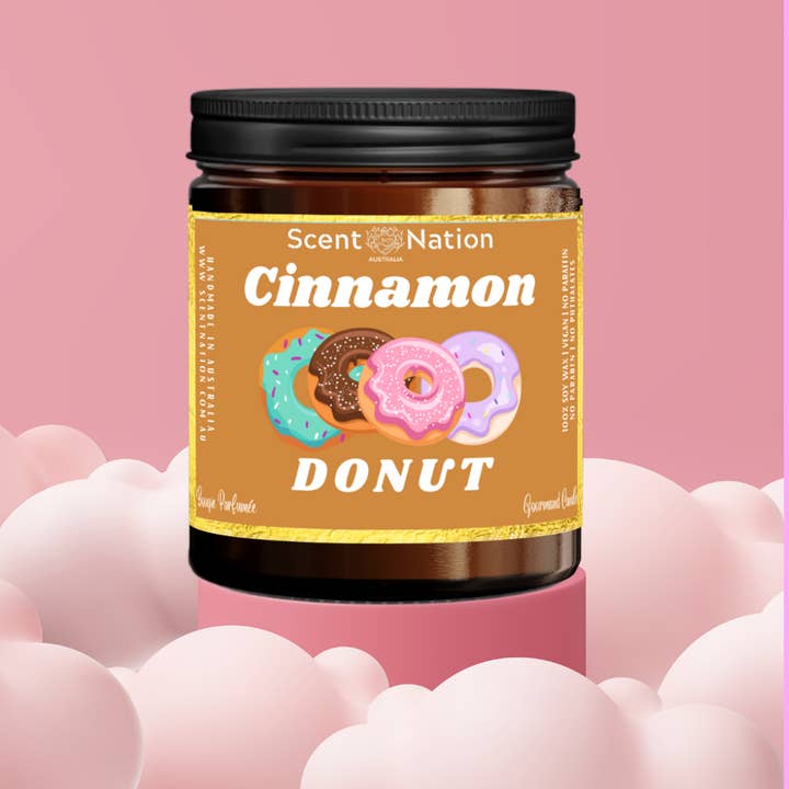 Scent Nation Australia - Wholesale Jar/filled candle - Cinnamon Donut Scented Soy Candle5