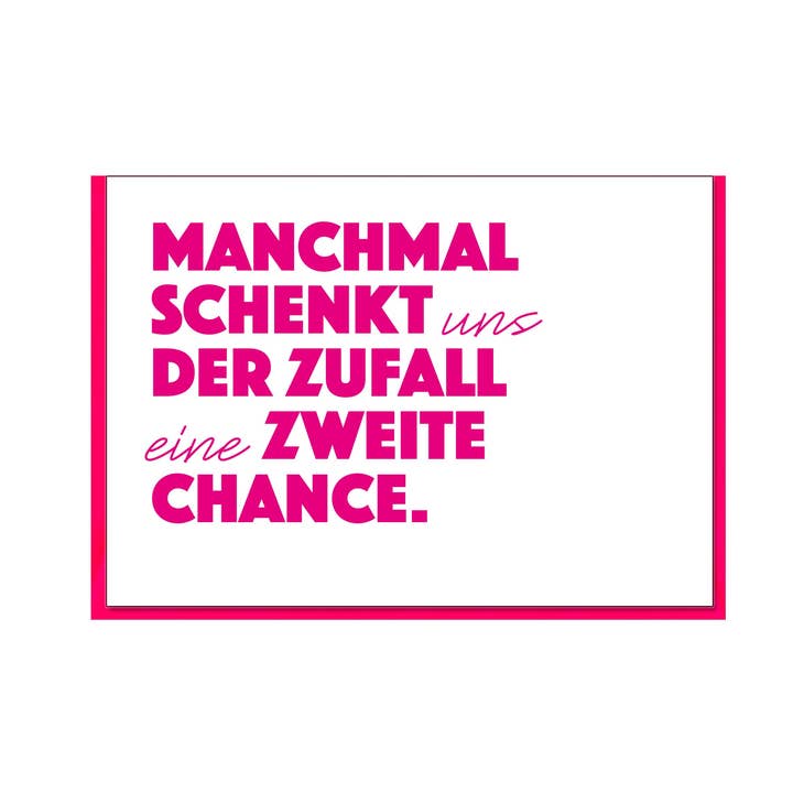 Carte pliante horizontale, parfois le hasard nous offre une seconde chance. pour la vente par 17;30