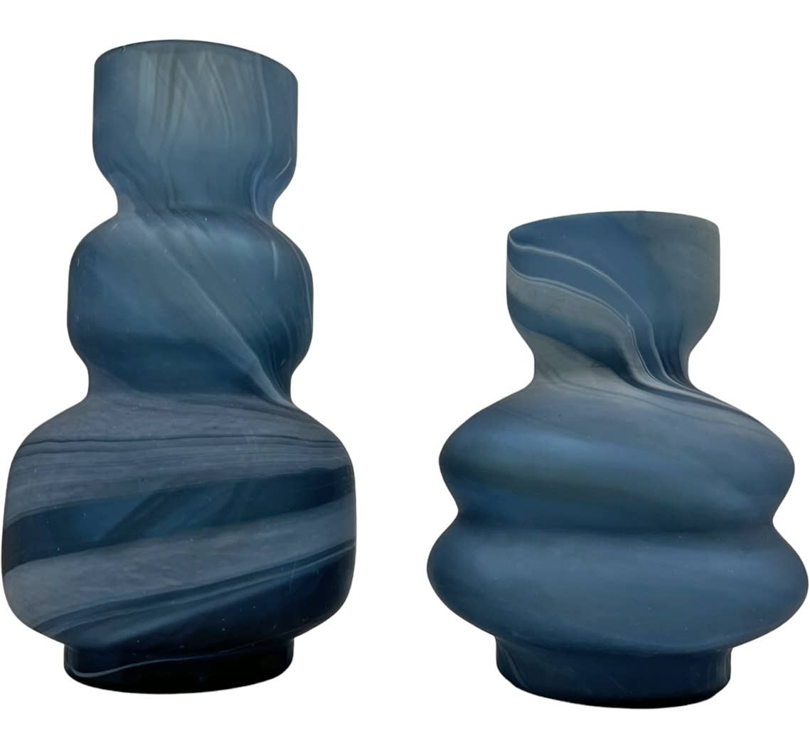 2626 Designs – Vaso por atacado – Vaso Moderno Decorativo em Vidro Artesanal Azul3