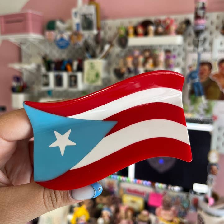 Studio Nena - Wholesale Hair Clip - Women's - Puerto Rican Flag Hair Claw