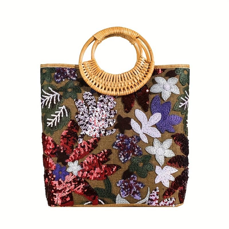 NARWEY INC – wholesale Tote bag – Women's – 1Pc High-End Glitter Straw Woven Tote Bag For Summer1