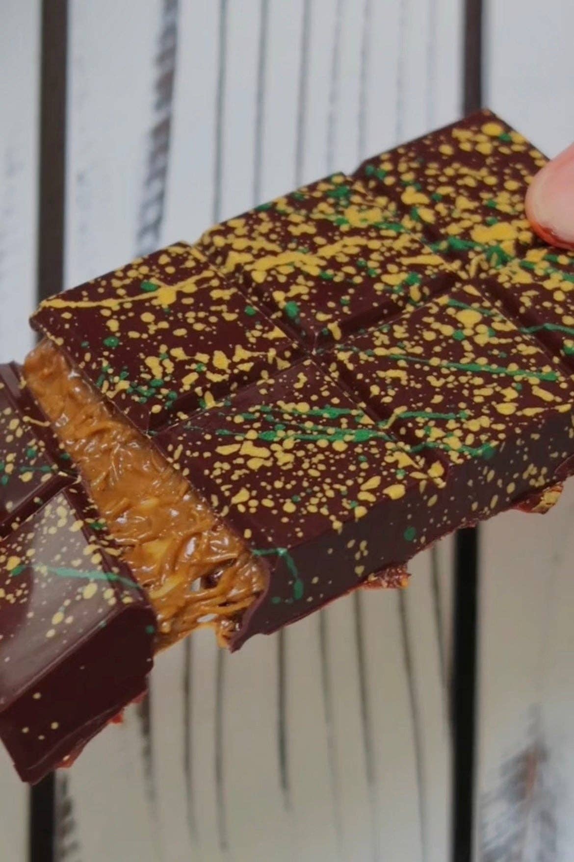 Anjar Chocolatier - Wholesale Chocolate Bar - Dubai Pistachio Filled 60% Dark Chocolate Bar1