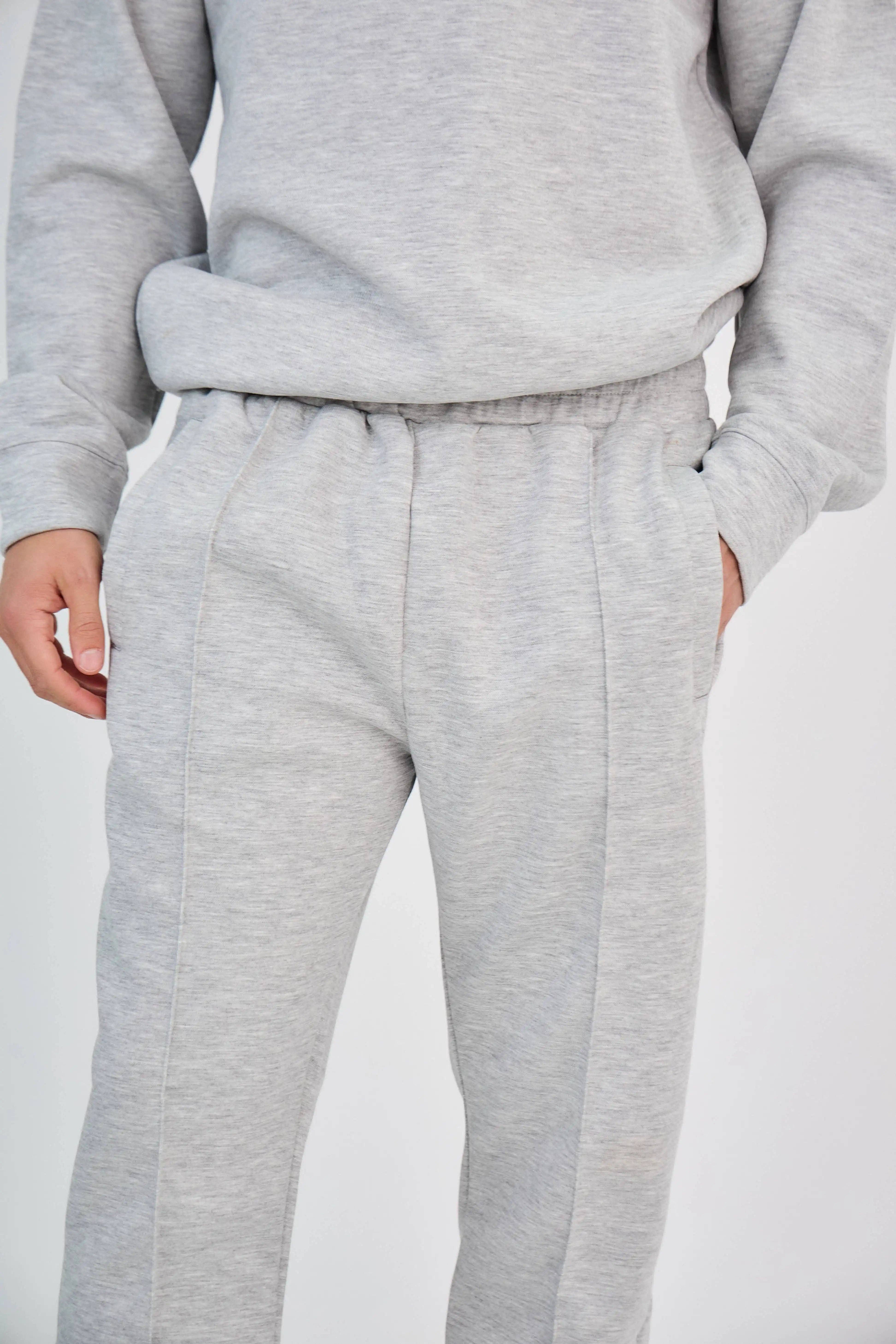 TOP MONDAY – wholesale Top & pant set (not loungewear) – Men's – Chic Heather Gray Polo Set6