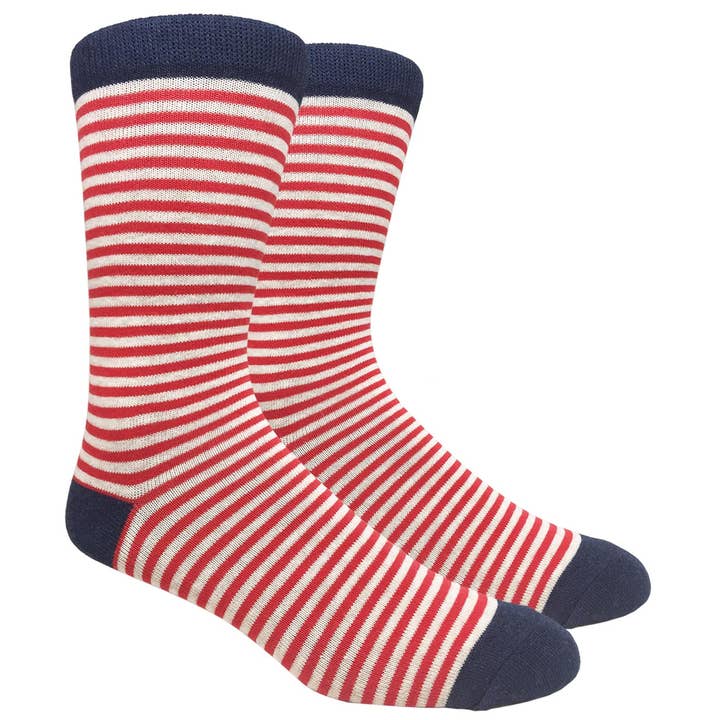 White Dress Sock
with Thin Red Stripe for wholesale by Finefit