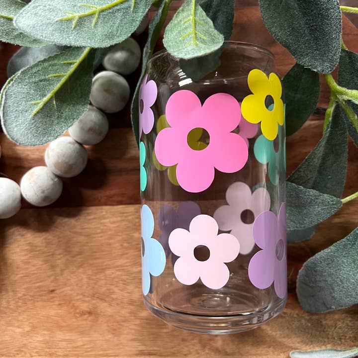 Spring Floral Dosenbecher aus Glas, Pastell für den Großhandel von Boho Sips