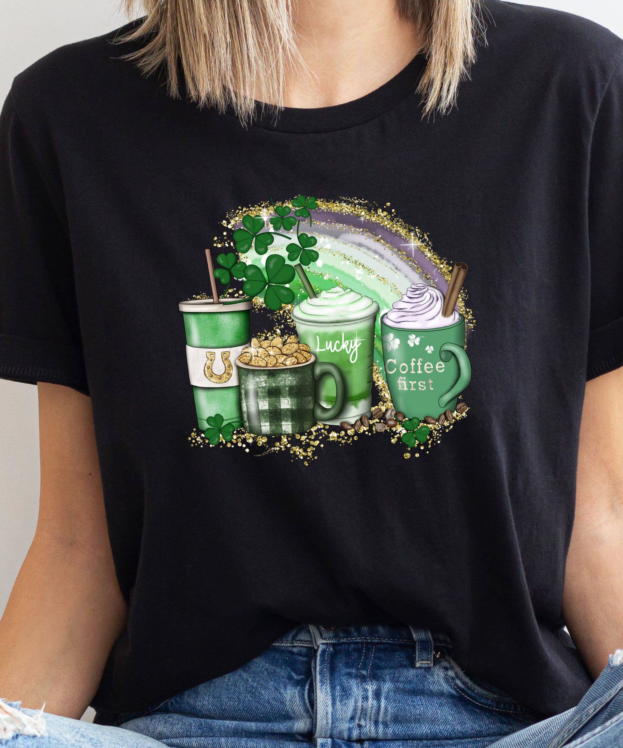 Midday USA - Wholesale T-Shirt (Graphic) - Women's - Lucky Coffee St. Patrick's Day T-Shirt2