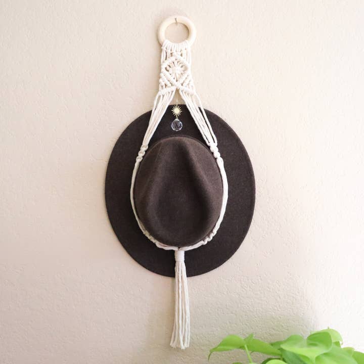 Under The Pines Goods - Wholesale Hat Rack - Macrame Hat Hanger | Boho Hat Display