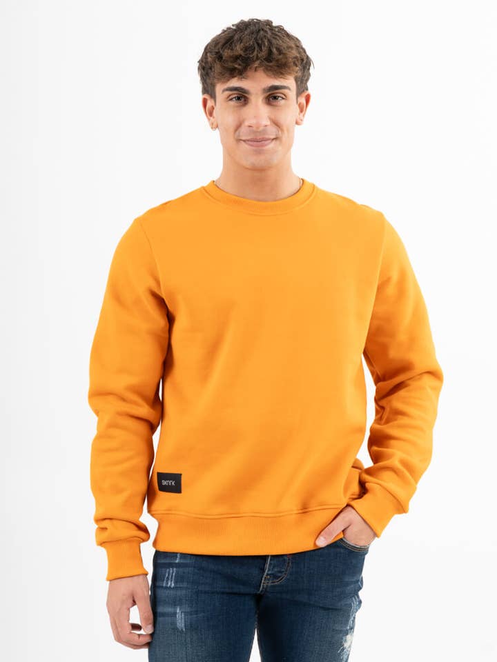 Sweatshirt Basic Sleeve M Orange for wholesale by StockNow Unipessoal