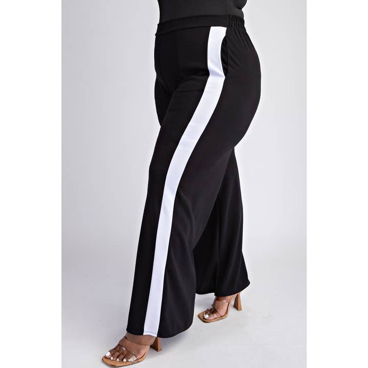 The Curve LA - Wholesale Pants - Women's - 74509-1cp PLUS SIZE SIDE-STRIPED KNIT PANTS WITH POCKETS6