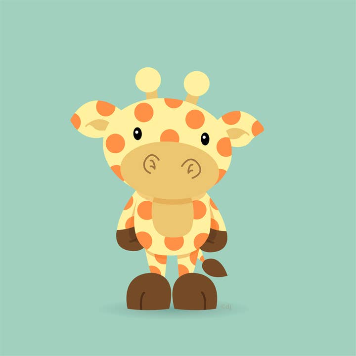 Girafe pour la vente par Paper Lion Art