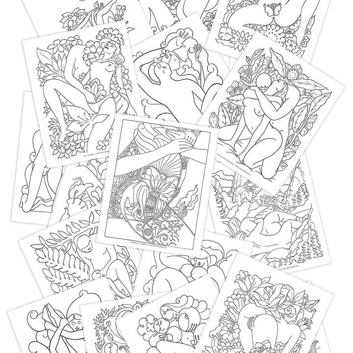Alphachanneling - Wholesale Coloring Book - Adult - Dreaming in Color- Erotic Coloring Book by Alphachanneling