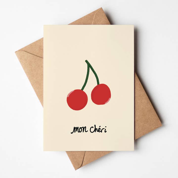 Mon Chéri Card for wholesale by Createdbyharry
