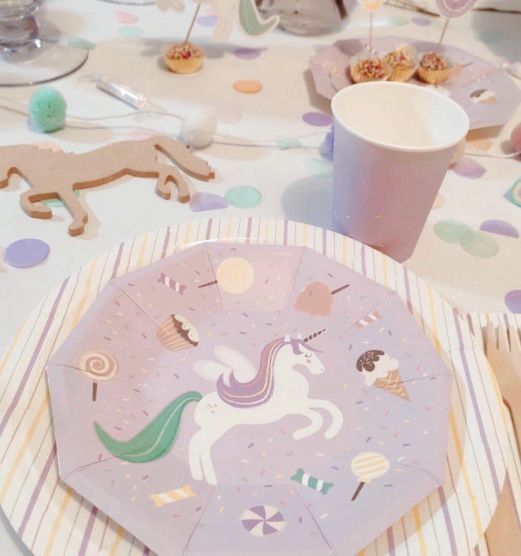 Pooka Party Eu - Wholesale Disposable Plate - Sweet Unicorn Small Plates (Set of 8)2